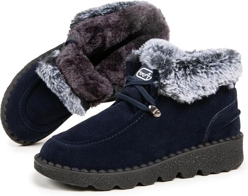 Snow Boots,Warm Plush Lined Short boots Winter Boots with Non-Slip Outsole for Cold Weather in Saudi Arabia