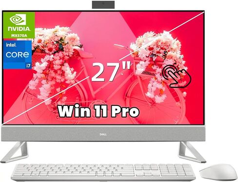 Dell Inspiron 7730 All in One Desktop PC, 27 Inch FHD Touch Screen, Core 7-150U, NVIDIA GeForce MX570A, 64GB RAM, 4TB SSD, Windows 11 Pro, with Accessories in Saudi Arabia