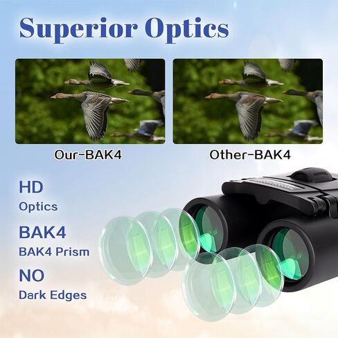 300x25 Binoculars for Adults, High Powered Compact Small Mini Pocket Binocular for Bird Watching Hunting Football Concert Traveling Sightseeing, Black in Saudi Arabia