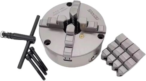 Lathe Chuck 160MM Chuck 4 Jaw Scroll Chuck K12-160 Front Mount 4 Jaw Chuck Lathe Self-Centering Separate Jaws(K12-160 Front Mount) in Saudi Arabia