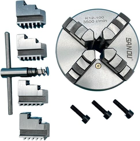 100MM Lathe Chuck 4Jaw Lathe Chuck K12-100 Self-Centering Chuck Mini Metal Scroll Chuck in Saudi Arabia