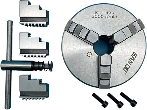 Lathe Chuck 130mm 3 Jaw Self-Centering Lathe Chuck K11-130 Chuck Jaw Manual Chuck Torno in Saudi Arabia