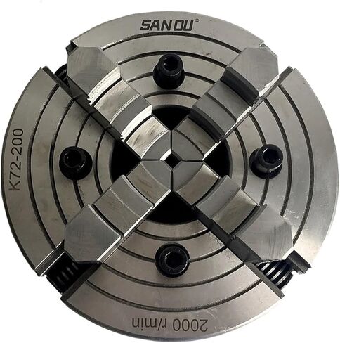 Lathe Chuck 200mm SANOU 4 Jaw Independent Chuck K72-200 Metal Lathe Chuck Scroll Chuck in Saudi Arabia