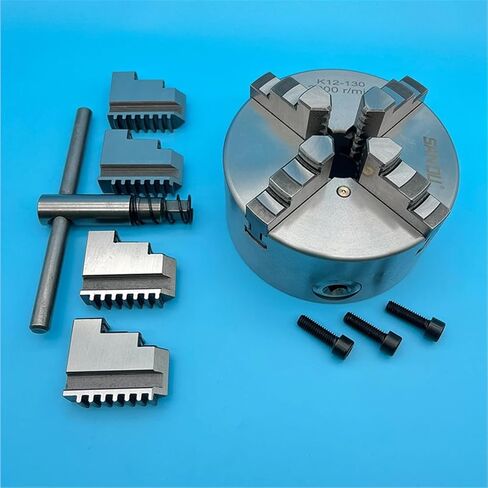 130mm Metal Lathe Chuck 4 Jaw Self-Centering Chuck K12-130 Manual Metal Lathe Chuck for Mini Metal Lathe WM210V in Saudi Arabia