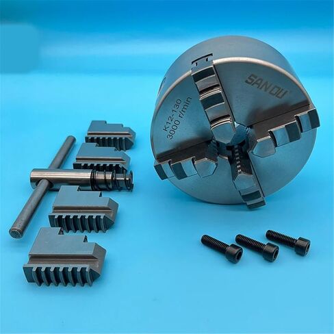 130mm Metal Lathe Chuck 4 Jaw Self-Centering Chuck K12-130 Manual Metal Lathe Chuck for Mini Metal Lathe WM210V in Saudi Arabia