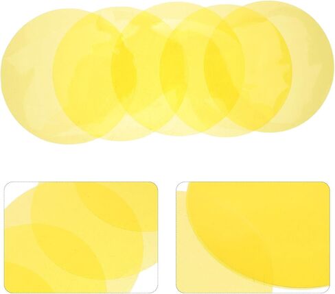 5pcs Light Diffuser Film, Self-adhesive Yellow Color Correction Gel Sheets, Pet Transparent Light Filter for Home Decor, Bedroom, Living Room, Dining Room Yellow in Saudi Arabia