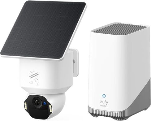 eufy SoloCam E42 with HomeBase S380,4K Security Camera Wireless Outdoor, Solar Powered, AI Motion Tracking, Strobe Light, Pan & Tilt, Facial Recognition, Up to 16 TB, Smart Home Compatible in Saudi Arabia