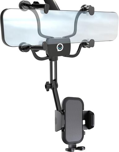 Rear View Mirror Phone Holder for Your car, Aluminum Alloy Cell Phone Mount Fit for iPhone Android Samsung and All Smartphones in Kuwait