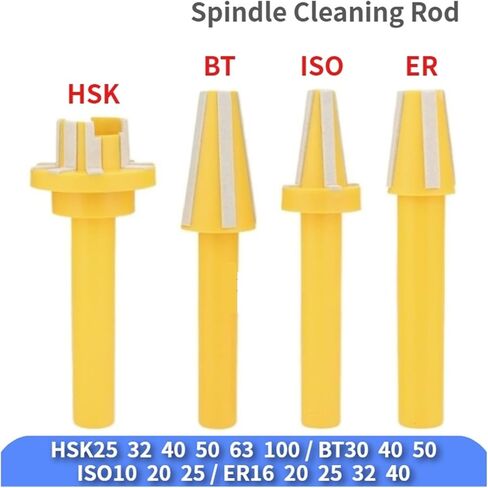 Spindle Cleaning Rod 1pcs BT30 BT40 BT50 ISO10 25 HSK32 HSK40 HSK50 HSK63 80 ER16 20 32 40 Spindle Cleaning Rod Cleaner Brush Taper Collet Holder Wipe(5PCS,BT30) in Saudi Arabia