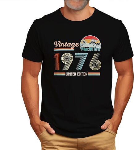 عتيقة 1975 T قمصان 50 هدايا عيد ميلاد له ولدت الأساطير في عام 1975 هدايا عيد ميلاد الرجعية للرجال in Kuwait