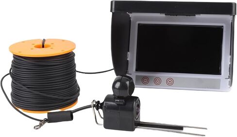 Underwater Fishing Camera, 4.3 Inch 5MP 1080P 195 Wide Angle HD Lens, Portable Water Proof Fish Finder with 164ft Cable Storage Bag for Ice Fishing in Saudi Arabia