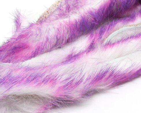 Hareline Polychrome Rabbit Strips #8 White/Hot Pink/Purple in Saudi Arabia