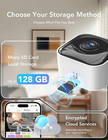 كاميرا أمان داخلية GNCC 2K لمراقبة الأطفال/الحيوانات الأليفة مع شبكة WiFi مزدوجة النطاق، وكاميرا للكلاب مع تطبيق الهاتف، وكشف الحركة، والرؤية الليلية بالأشعة تحت الحمراء، تعمل مع Alexa وGoogle Home، وتخزين بطاقة Cloud وSD، ومكون إضافي، GC4 in Kuwait