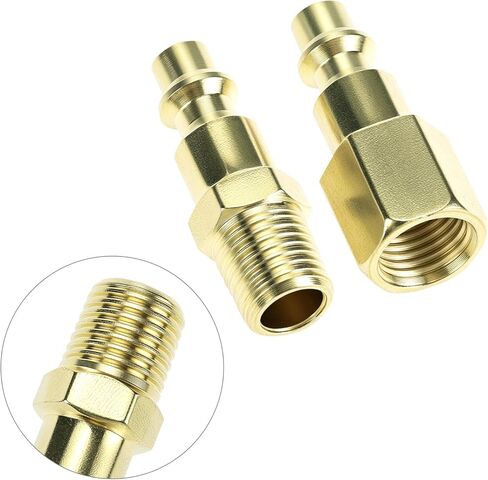 QWORK 16 Pack 1/4" NPT Air Hose Fittings Kit, Solid Brass Quick Connect Compressor Accessories with Male and Female Couplers and Plugs in Saudi Arabia