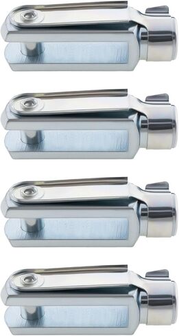 4Pcs M6 Clevis Fork Long with Spring Pin Right Hand Thread Air Cylinder Rod Clevis End Female Thread Y Connector 43mm Length in Saudi Arabia