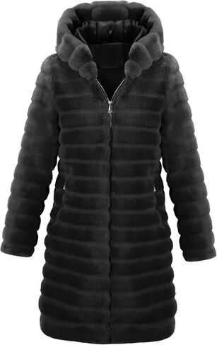 Bellivera Womens Leopard Print Fleece Coat, Spring and Winter Fashion Fuzzy Jacket Faux Fur Fluffy Cardigan Overcoat in Kuwait