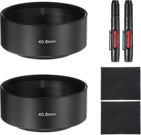 PATIKIL 2 Pcs Lens Hood Shade, 67mm Mid-Focus Mount Standard Screw-in Metal Camera Cap Shade with Cleaning Cloth and Cleaning Pen, Black in Saudi Arabia