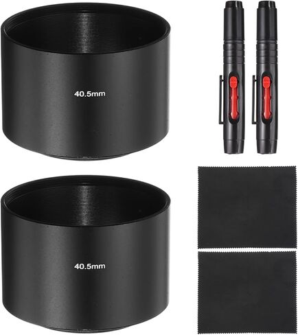 PATIKIL 2 Pcs Lens Hood Shade, 67mm Long-Focus Mount Standard Screw-in Metal Camera Cap Shade with Cleaning Cloth and Cleaning Pen, Black in Saudi Arabia