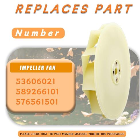 EBZ7500 EBZ8500 Backpack Blower Impeller Fan Fits for RedMax EBZ6500 EBZ7500 EBZ8500 for Husqvarna 570BTS 580BTS Replace OEM 536060201 589266101 576561501 in Saudi Arabia