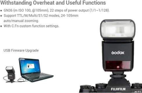 Godox V350F Flash Speedlite for Fujifilm,2.4G 7.2V/2000mAH Li-ion Battery,0.1s-1.7s Recycle Time,TTL Speedlight for Fujifilm X-ProZ X-T20 X-T2 X-T1 X-T50 X-Pro1 X-T10 X-A3 X100F X100T Etc in Saudi Arabia