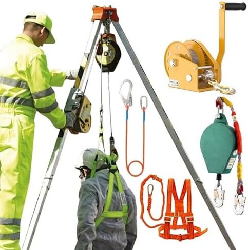 HeavyDuty Rescue Tripod for Confined Spaces Fire Safety Tripod Fall Protection Kit Tripod Rescue System Portable Confined Space Rescue Equipment in Saudi Arabia