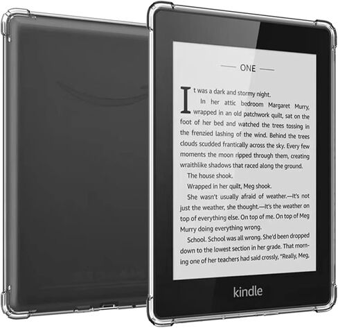for 6'' Kindle Voyage Case Clear,Slim for Kindle Voyage Case Cover,Ligthweight Shockproof Transparent Soft TPU Back Cover Shell for E-Reader-Clear in Saudi Arabia