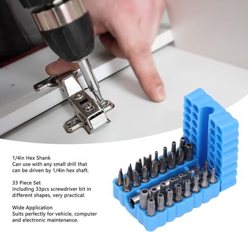 33PCS Security Screwdriver Bit Set, 1/4in Hex Shank Tool Set with Storage Box, Screwdriver Accessories | Wrench Set | Impact Bit Set | Hex Bit Set for Maintenance Repair in Saudi Arabia