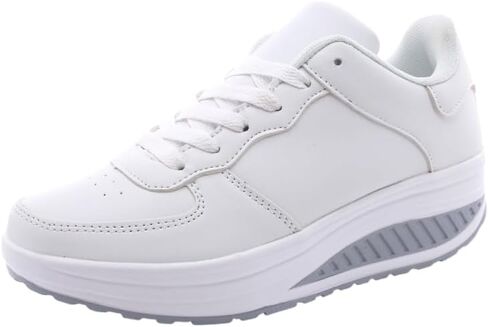Women's Glitter Platform Wedge Athletic Tennis Walking Shoes Sparkly Sequin Lightweight Non Slip Casual Comfort Fashion Colorblock Sneakers in Saudi Arabia