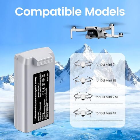 2-Pack 2400mAh Mini 2 Series Smart Flight Battery and a LCD dispaly 3-Slot bi-Directional Charging hub, max Flight time up to 31 Minutes, Compatible with Mini 2/SE/2 SE/4K Series Drones in Saudi Arabia