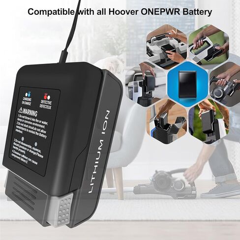 شاحن لجميع بطاريات هوفر ONEPWR ليثيوم أيون مع أضواء مؤشر وامضة LED، مناسب لبطارية سلسلة طراز BH15030 BH25030 BH25040 BH15260PC in Kuwait