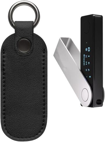 ليدجر Nano X/Nano S Plus Crypto Hardware Wallet Case ، PU Leather Storage Case With Button & Keychain متوافقة مع Ledger Nano X/Nano S Plus Crypto Hardware Wallet in Kuwait