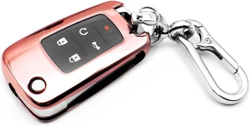 تناسب شيفروليه تشيفي الاعتدال كروز ماليبو إمبالا ENCORE CAMARO BUICK Regal LACROSSE GMC TPU KEY FOB COPLE COSTER REMOTE CASE SHELL حامل دخول بدون مفتاح ، فضي in Saudi Arabia