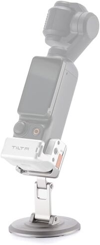 Tilta Magnetic Mounting Stand Compatible with DJI Osmo Pocket 3 & Xtra Muse | 1/4"-20 Thread Magnetic Mount Adapter with Dual Articulation - Titanium White in Saudi Arabia