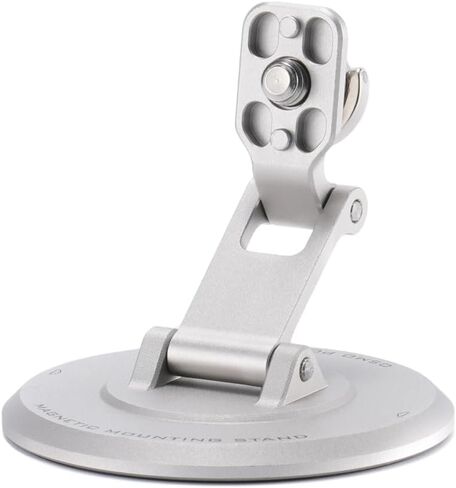 Tilta Magnetic Mounting Stand Compatible with DJI Osmo Pocket 3 & Xtra Muse | 1/4"-20 Thread Magnetic Mount Adapter with Dual Articulation - Titanium White in Saudi Arabia