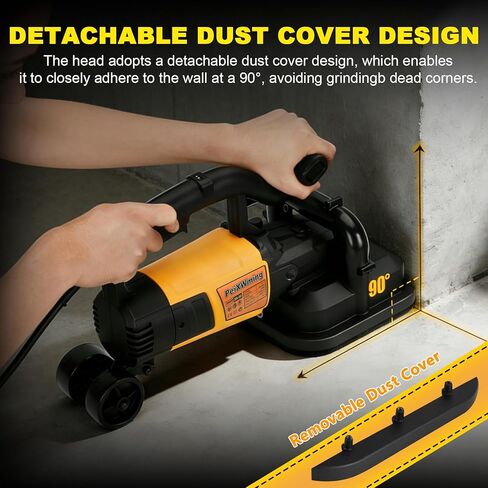 مجموعة طاحونة خرسانة بأربعة رؤوس من PeiXWming بمقبض طويل، مطحنة أرضية خرسانية 4 بوصات 3800 وات 0-6000 دورة في الدقيقة لسطح الخرسانة واستخلاص الغبار وعجلات مساعدة لطحن رخام الأسمنت الخرساني in Kuwait