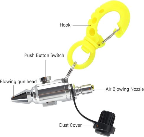Air Nozzle Blow Gun, Mini Portable Universal Stainless Steel Diving Air Nozzle for Cleaning BCD Inflatable Hoses in Saudi Arabia
