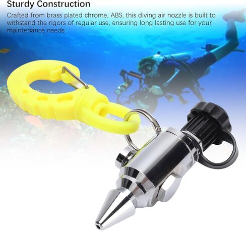 Air Nozzle Blow Gun, Mini Portable Universal Stainless Steel Diving Air Nozzle for Cleaning BCD Inflatable Hoses in Saudi Arabia