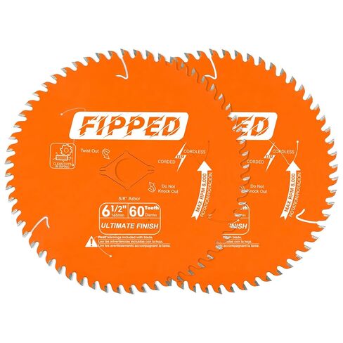 6-1/2 Inch 60 ATB Teeth Ultra Fine Finish Circular Saw Blade for Wood Cutting,Thin-Kerf with 5/8" Arbor,Replacement for Diablo D0660A Framing Saw Blade,2 Pack in Saudi Arabia