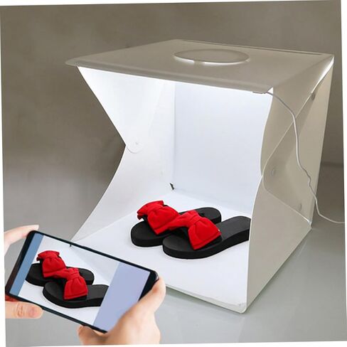 Gadpiparty Portable Foldable LED Photo Light Box with Black and White Backdrops, 30Cm Photography Light Tent for Product Photography and Small Business Supplies in Saudi Arabia