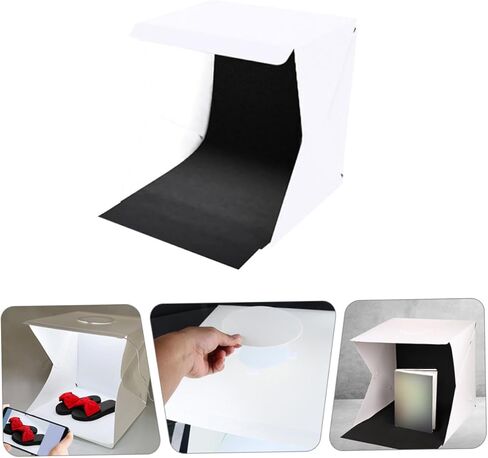 Gadpiparty Portable Foldable LED Photo Light Box with Black and White Backdrops, 30Cm Photography Light Tent for Product Photography and Small Business Supplies in Saudi Arabia