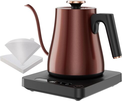 1.0L Gooseneck Electric Kettle, 304 Stainless Steel, Auto Shut-Off, 800W, Matte Black in Saudi Arabia