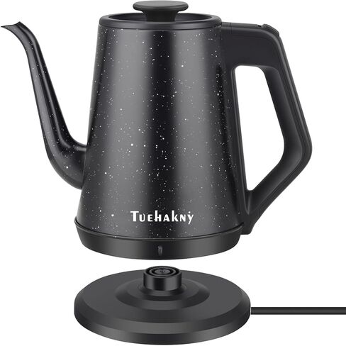 1.0L Gooseneck Electric Kettle, 304 Stainless Steel, Auto Shut-Off, 800W, Matte Black in Saudi Arabia