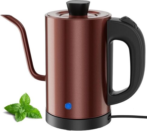 1.0L Gooseneck Electric Kettle, 304 Stainless Steel, Auto Shut-Off, 800W, Matte Black in Saudi Arabia