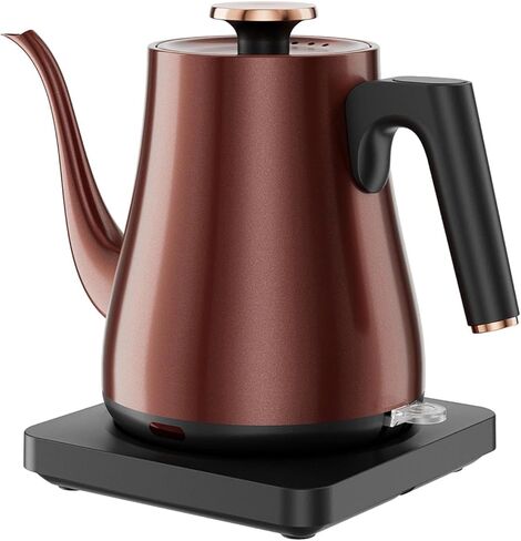 1.0L Gooseneck Electric Kettle, 304 Stainless Steel, Auto Shut-Off, 800W, Matte Black in Saudi Arabia