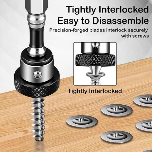 KEWAYO 4pcs Drywall Screw Setter, Magnetic Positioning Screwdriver Bits K5 Bits, 1/4" Hex Shank Drywall Screw Bit, Plasterboard Screws Locating Batch Head Drilling Tools, 50mm in Kuwait