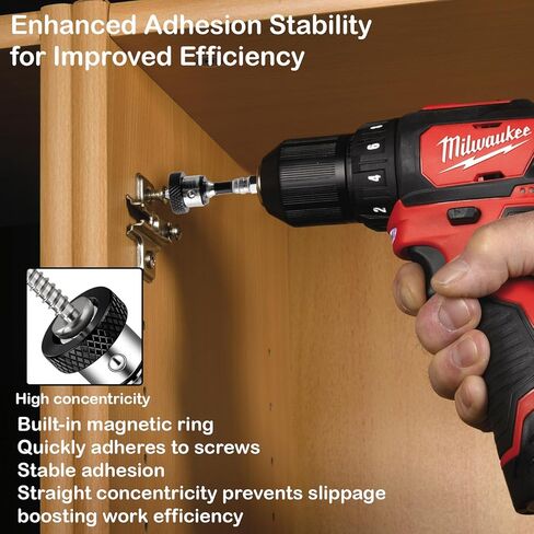 KEWAYO 4pcs Drywall Screw Setter, Magnetic Positioning Screwdriver Bits K5 Bits, 1/4" Hex Shank Drywall Screw Bit, Plasterboard Screws Locating Batch Head Drilling Tools, 50mm in Kuwait