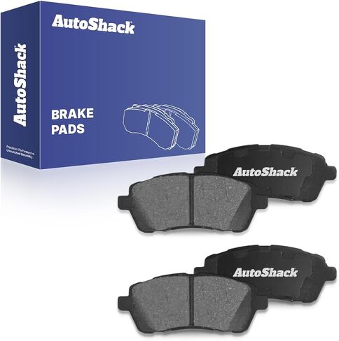 AutoShack Front Ceramic Brake Pad Set 4pcs Driver and Passenger Side Replacement for 2011-2019 Ford Fiesta 1.0L 1.6L FWD SCD1454 in Saudi Arabia