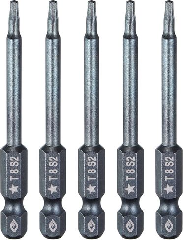 HARFINGTON 5pcs 5-Point Torx Screwdriver Bit 1/4" Hex Shank 3mm Magnetic Head 2.6" Length S2 Steel Pentagon Star Screw Driver Bit for Repair Work Electric Screwdriver, Blue in Saudi Arabia