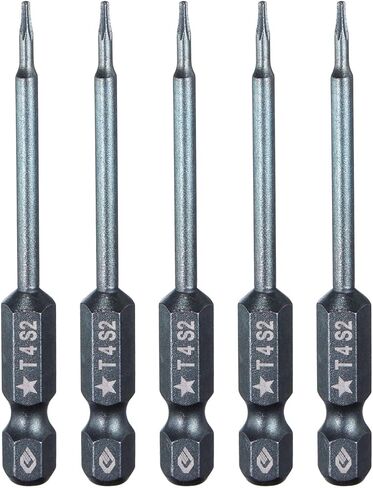 HARFINGTON 5pcs 5-Point Torx Screwdriver Bit 1/4" Hex Shank 3mm Magnetic Head 2.6" Length S2 Steel Pentagon Star Screw Driver Bit for Repair Work Electric Screwdriver, Blue in Saudi Arabia