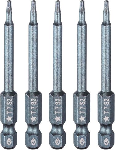 HARFINGTON 5pcs 5-Point Torx Screwdriver Bit 1/4" Hex Shank 3mm Magnetic Head 2.6" Length S2 Steel Pentagon Star Screw Driver Bit for Repair Work Electric Screwdriver, Blue in Saudi Arabia